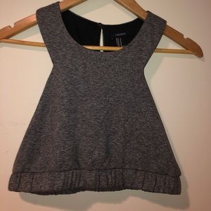 sporty grey crop top